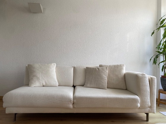 LIVING DIVANI Family Life Sofa + Pouf | Design Classic | Cream – Modular sofas, Textile (photo 3 of 13)