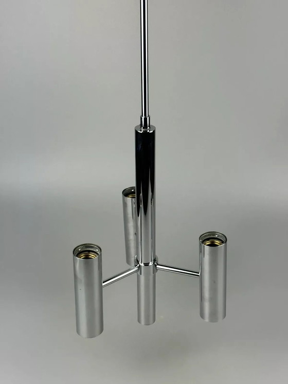 Image 1 of 60s 70s 6-light Sputnik chandelier by Hustadt Leuchten Germany