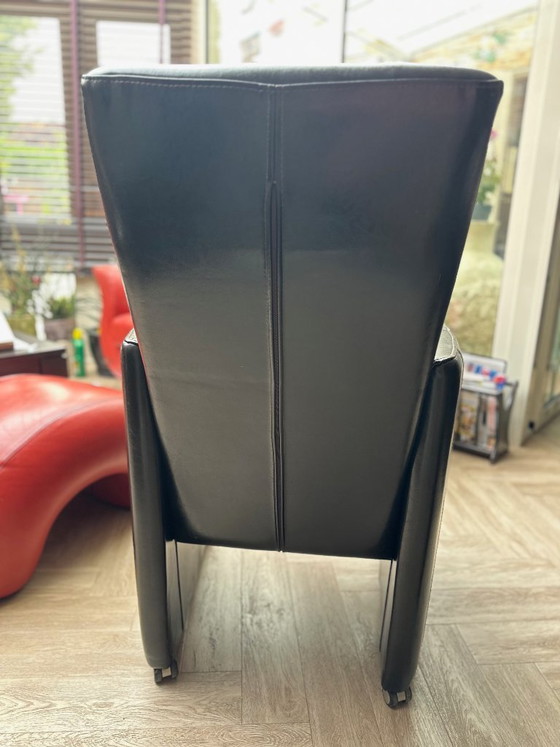 Image 1 of 6x Goossens Rocco echt lederen stoelen met relaxfunctie