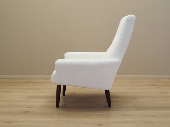 Image 1 of Weißer Sessel, dänisches Design, 1970er Jahre, Produktion: Dänemark