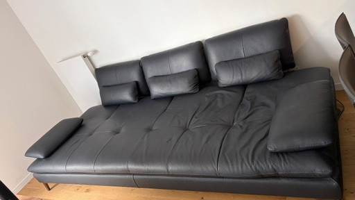 Roche Bobois Scenario 2 blaues Ledersofa – 4-Sitzer – neuwertig