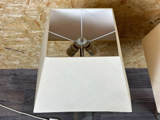 Image 1 of 2x 60er 70er Jahre XL Tischlampe Tischleuchte Aluminium Metall Space Age Design