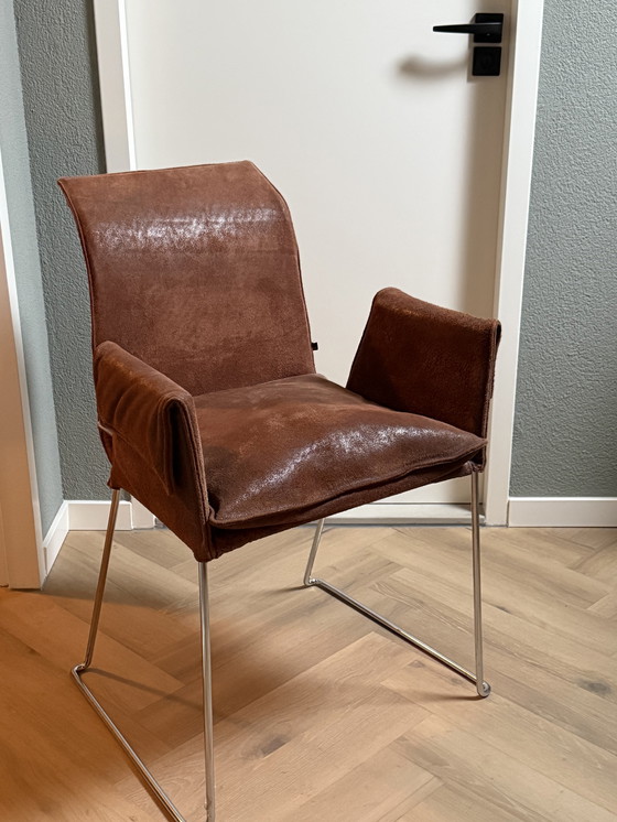 Image 1 of 6 KFF leren design eetkamerstoelen