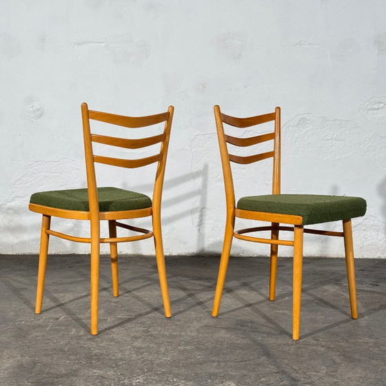 Set of 4 Czechoslovak Dining Chairs, Attributed to Interier Praha, 1960s – Textile (photo 6 of 14)