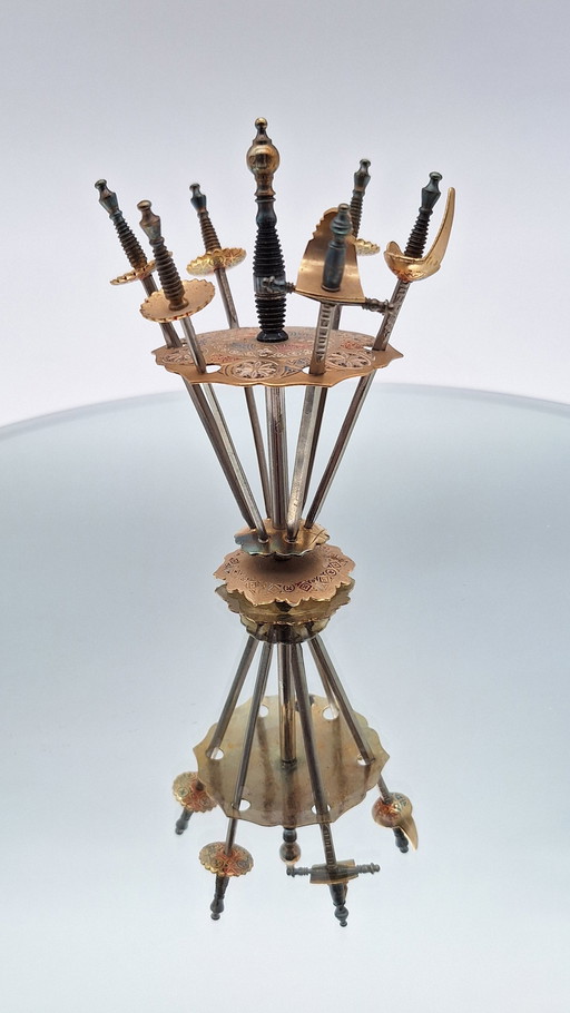 Juego vintage de palillos para cóctel Toledo