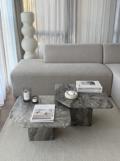 Vintage marble nesting tables