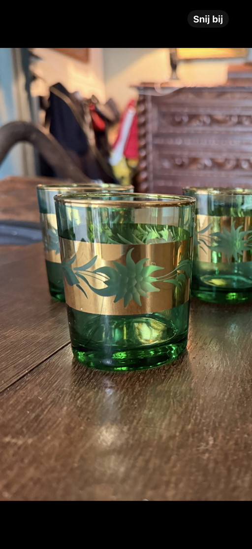 Set de 6 verres à limonade vintage