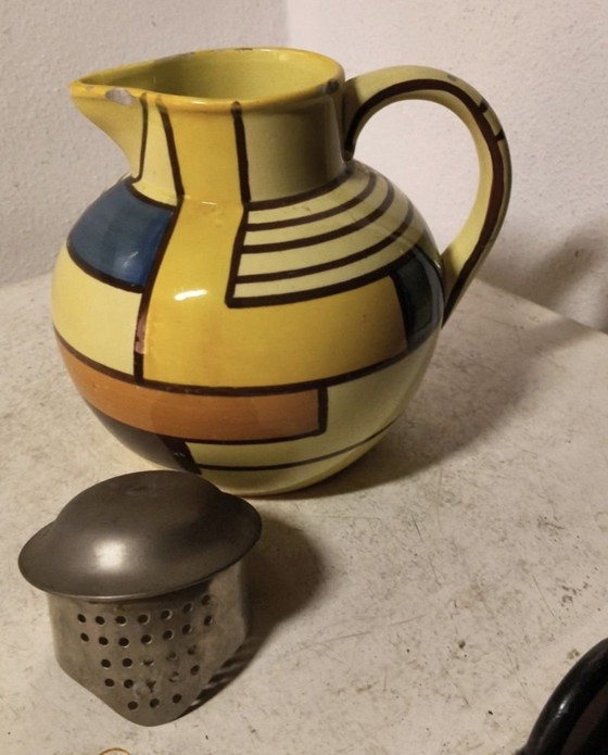 Teiera Eva Zeisel Schramberg Mondriaan Art Déco Bauhaus design Modello 73 – Oggetti decorativi, Ceramica (photo 8 of 10)