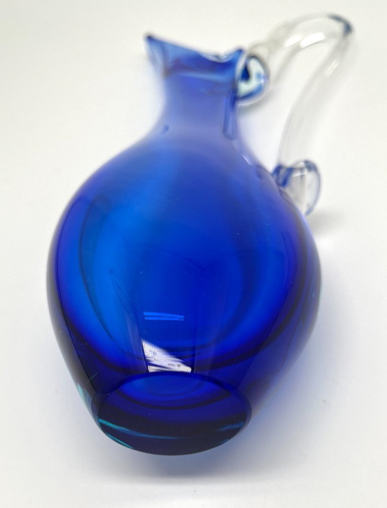 Image 1 of Vase en verre de Murano – Bleu cobalt – Vintage années 1960/1970