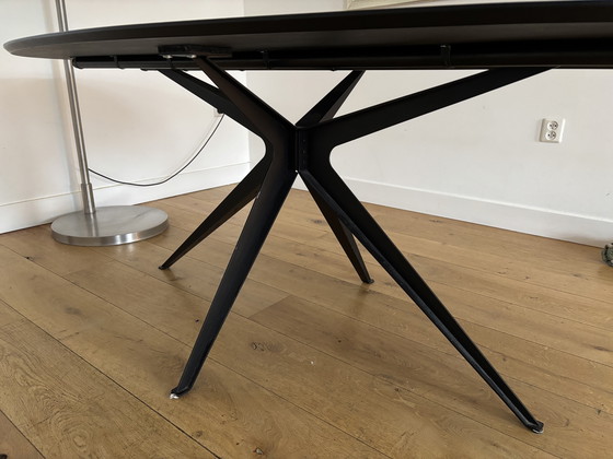 Image 1 of Tavolo da pranzo in rovere nero, modello danese con base sottile (kas20)