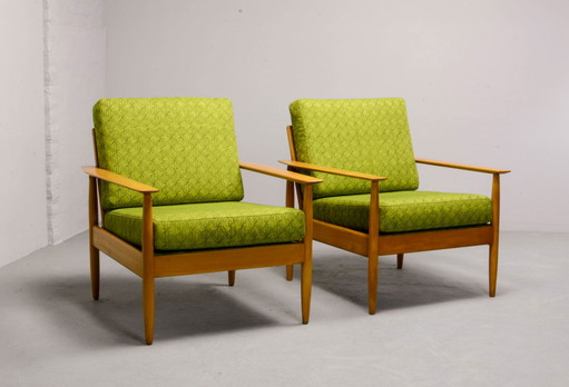 2 Paire Skandinavian Mid Century en bois de hêtre à Grete Jalk pour France and Son, 1960s