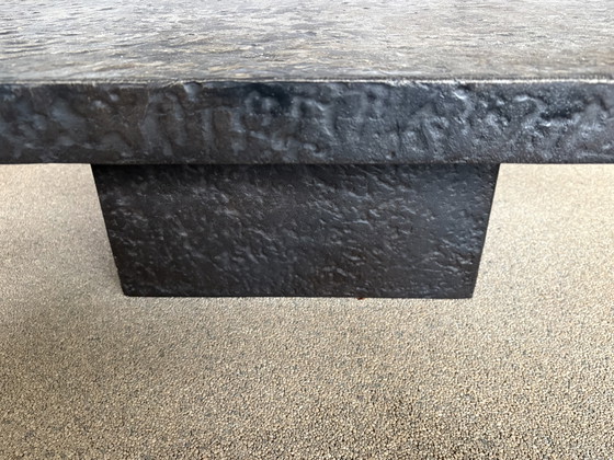 Image 1 of Brutalist square polychrome coffee table, Europe 20th century.