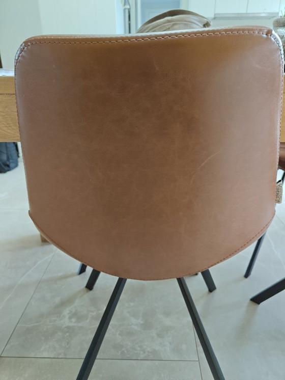 Image 1 of 7 Dutchbone cognac chairs