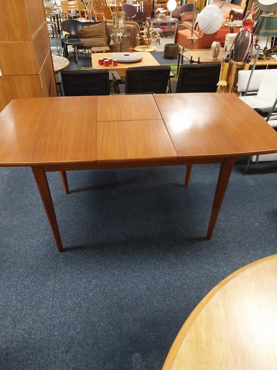 Image 1 of 1 x teak extendable dining table in the style of Van Teeffelen 1960s