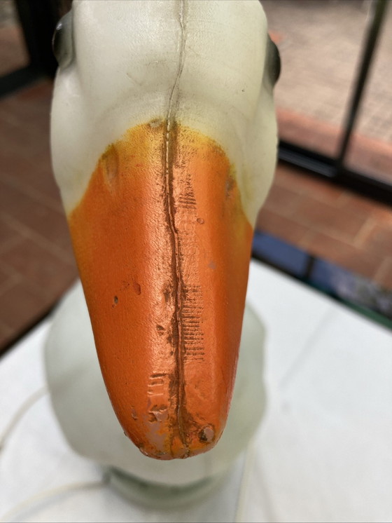 Image 1 of Grote 80's ganzenlamp op metalen voet