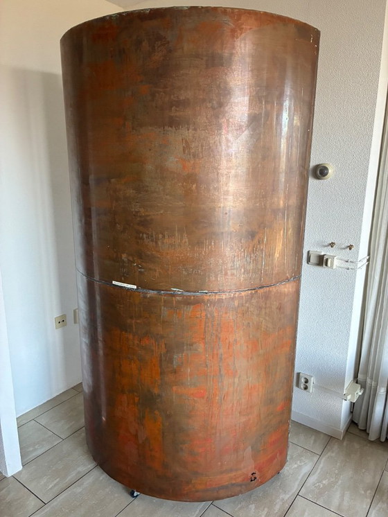 Image 1 of Nieuwstaat koperen wandscherm uniek