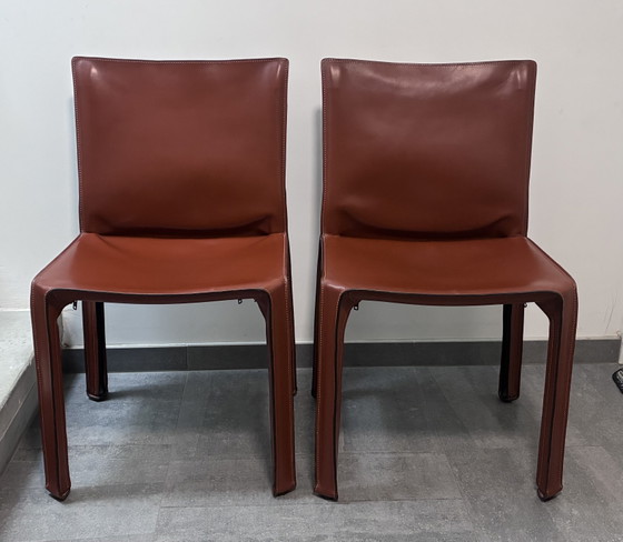 Cassina By Mario Bellini Leather Dining Chairs, 6 Pieces (photo 4 of 7)