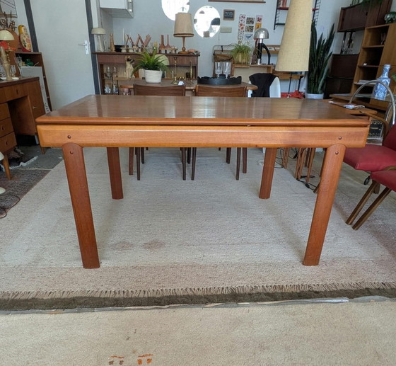 Vintage teakhouten Deense uitschuifbare eettafel, Bramin (photo 2 of 12)