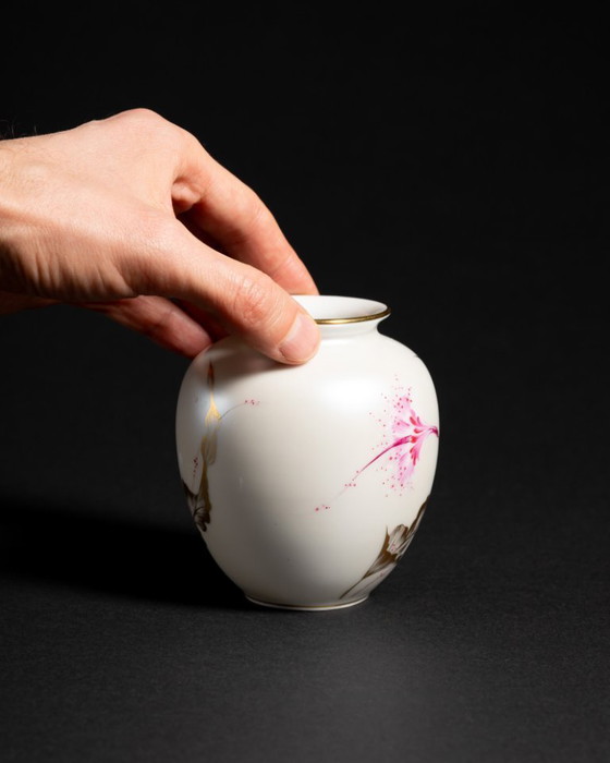 Image 1 of Porcelain Vase Heinrich & Co., Kunstabteilung Chiemsee Germany 10cm Satin Glaze