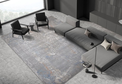 Riviera Erased Grey/ Blue Tapijt 4434