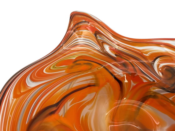 Image 1 of XXL Glazen schaal van Römische Glashütte  L 48cm  - jaren ’70