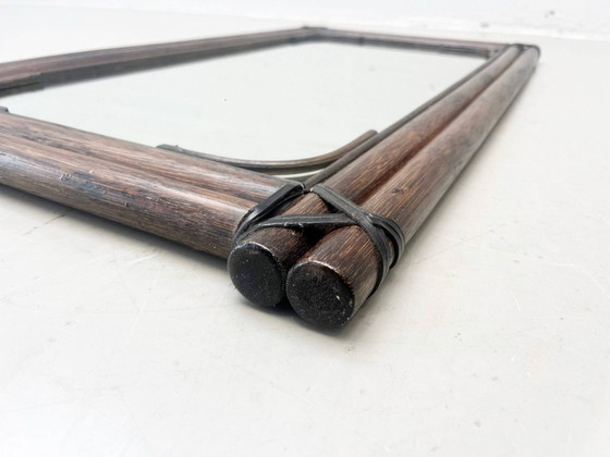 Image 1 of Mid - Century mirror made of bamboo, Italy 1950s