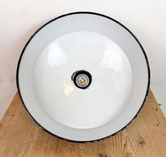 Image 1 of Lampada a sospensione industriale in smalto grigio, anni '60