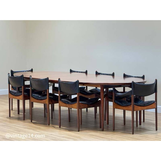 Image 1 of Table et chaises à rallonge pour salle à manger (par Kristian Solmer Vedel)