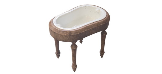 Image 1 of Rare bidet sur pied de la fin du XIXe siècle, signé G.C. RICHARD