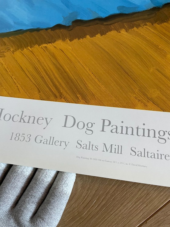 Image 1 of David Hockney, Hundebilder, 38 Salts Mill, 1995. Galerie Salts Mill, Saltaire, Yorkshire, 1853. Copyright David Hockney. Gedruck