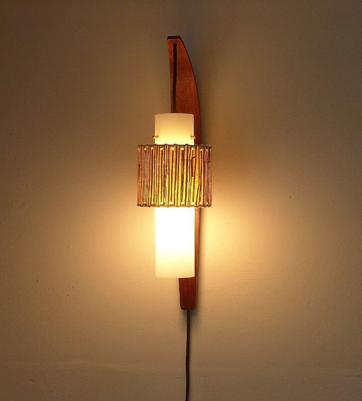 Applique murale scandinave Applique murale vintage années 60 70 Teck Verre Lampe Mid Century