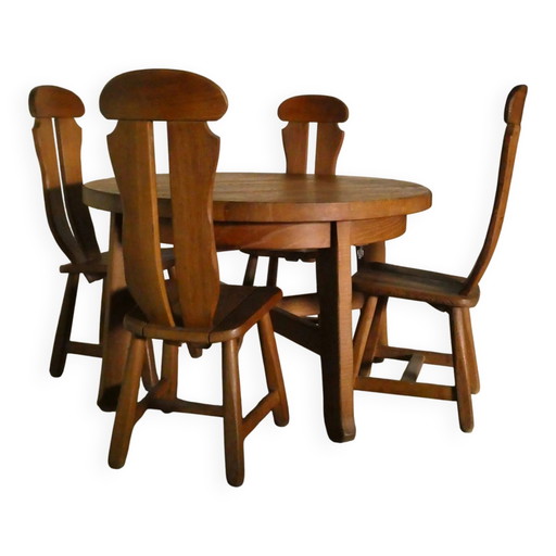 Comedor brutalista de roble de De Puydt