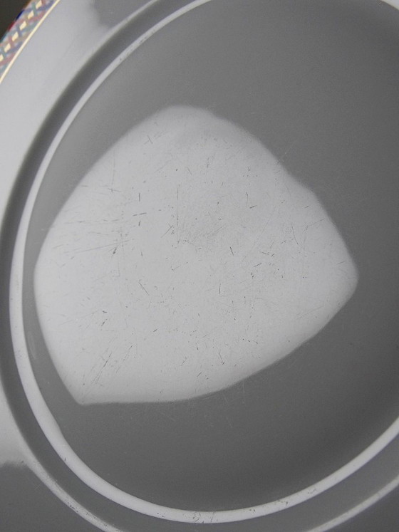 Image 1 of Set of 6 vintage Limoges porcelain dinner plates by CH. Field Haviland