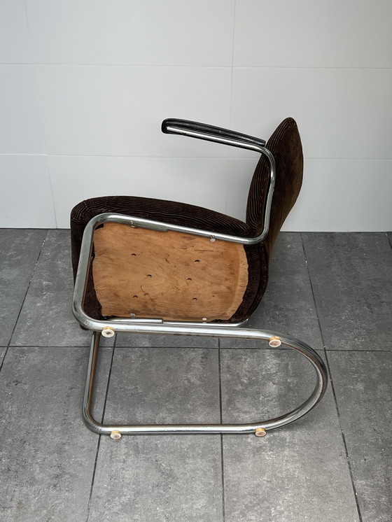 Image 1 of 2 X De Wit Sillas , Sillones , Tejido acanalado Marrón Original