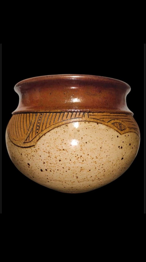 Vase en céramique d'atelier vintage des années 1970 – Bol en céramique d'atelier