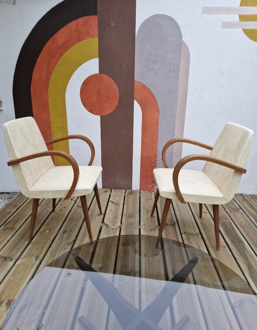 Paires de Fauteuils Bridges vintage 1960