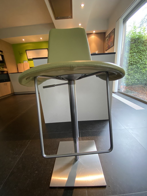 Bar stools in leather from the Bonaldo brand