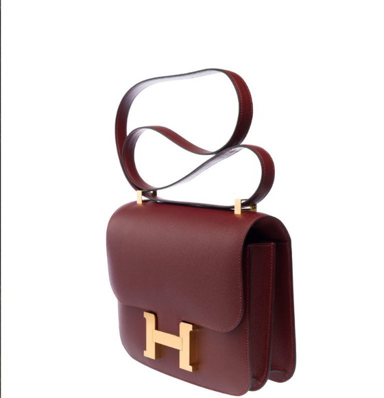 Image 1 of Borsa HERMES Constance en Cuir Rouge - 103287