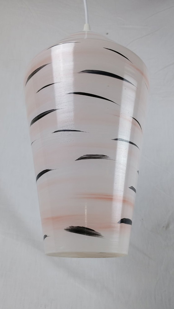 Image 1 of Rara lampada a sospensione francese in stile Mid-Century Modern nello stile di LUNEL