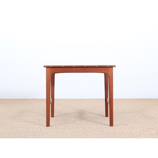 Table d'appoint vintage scandinave en teck massif par Yngvar Sandström, Suède 1960