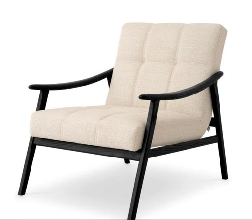 Silla Mortensen sillón Eichholtz nuevo negro beige