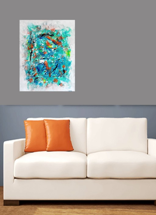 Peinture abstraite colorée
