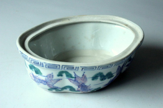 Image 1 of Pot à poisson chinois en céramique - Pot à hareng - Céramique - Vintage