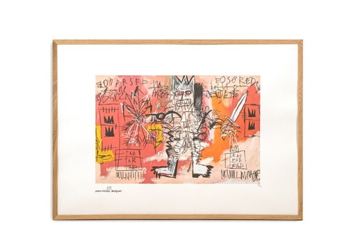 Jean-Michel Basquiat. Numbered color serigraph. 1990's.