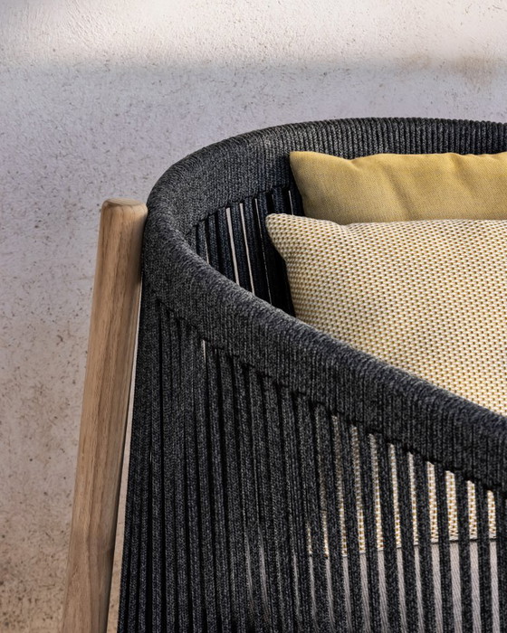 Poltrona lounge LENTO - set da 2 – Poltrone, Tessile, Legno (photo 7 of 8)