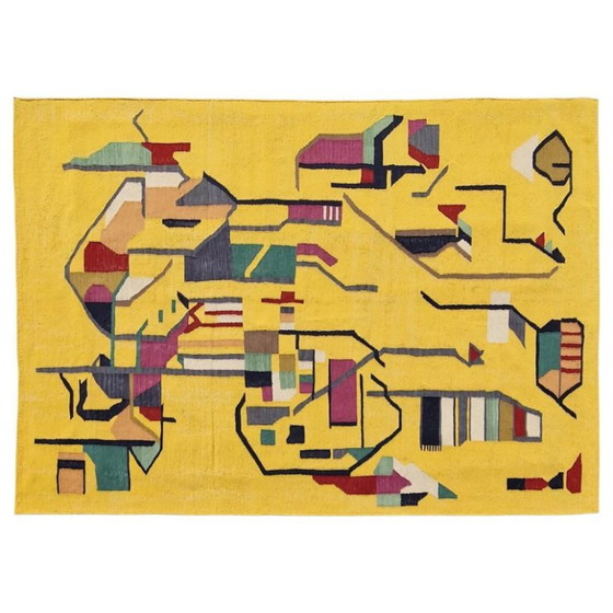 Composition d'André Lanskoy, 1956. Tapisserie tissée à la main | Textile abstrait | 250 × 176 cm (98 × 69 po) (photo 7 of 10)