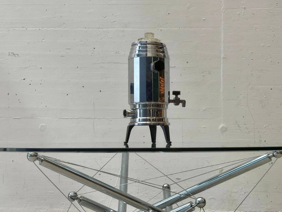 Table basse Tensegrity 713 de Theodore Waddell pour Cassina, 1973 – Tables basses, Glass, Chrome, Vintage (photo 2 of 13)