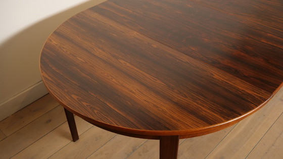 Image 1 of Table de salle à manger ronde vintage | extensible | Bois de rose