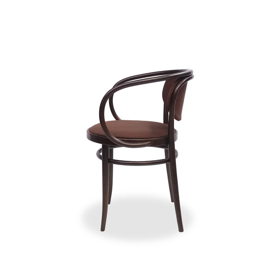 Image 1 of Silla Thonet 209 P Nogal, Madera Curvada, Tela Original Marrón | Silla