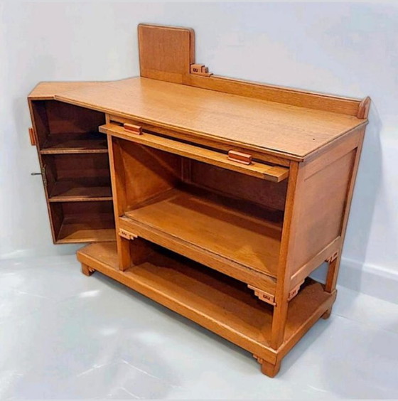 Image 1 of Mobiletto Art Déco, cassettiera della scuola di Amsterdam